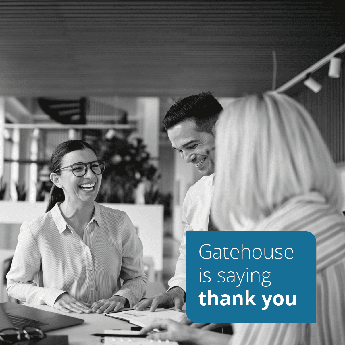 Gatehouse says “thank you”